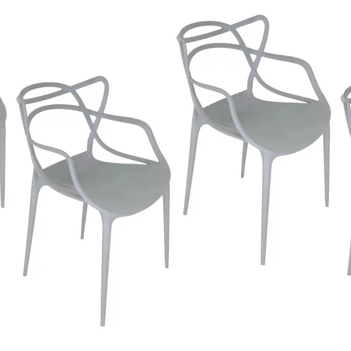 HABITA2 CHILE - PACK DE 4 SILLA MASTER POLIPROPILENO GRIS