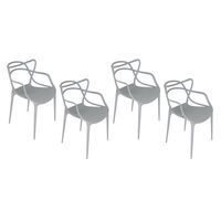 PACK DE 4 SILLA MASTER POLIPROPILENO GRIS