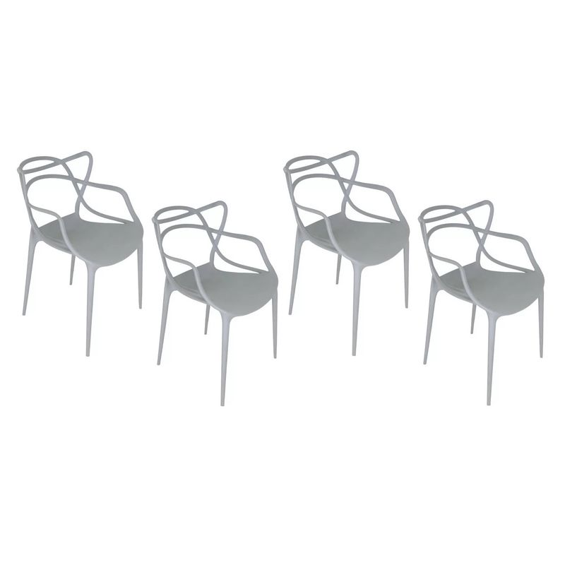 GENERICO - PACK DE 4 SILLA MASTER GRIS