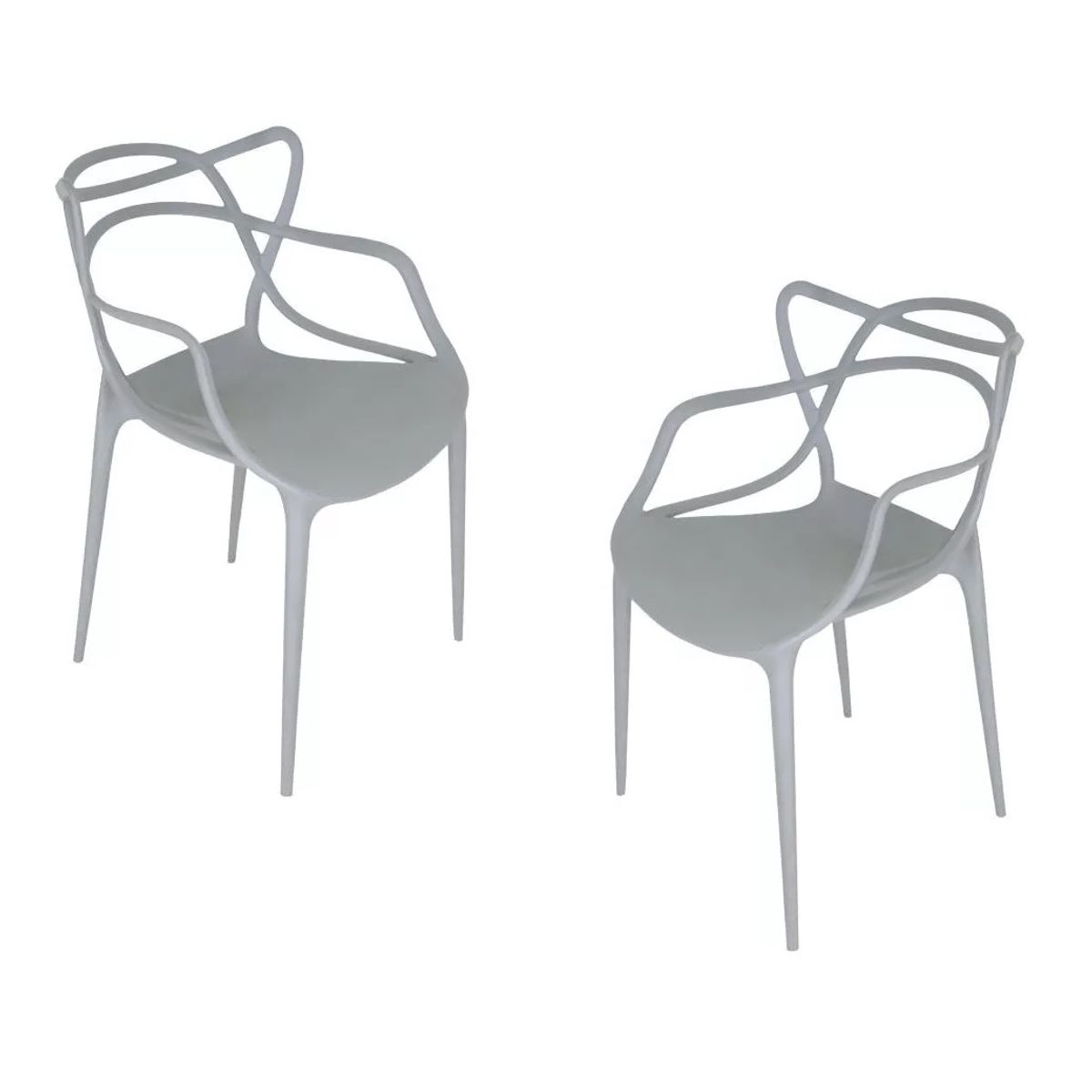 HABITA2 CHILE - PACK DE 2 SILLA MASTER POLIPROPILENO GRIS