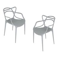 PACK DE 2 SILLA MASTER POLIPROPILENO GRIS