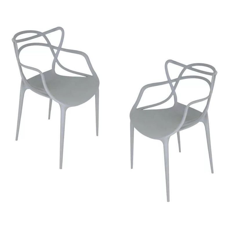 GENERICO - PACK DE 2 SILLA MASTER GRIS
