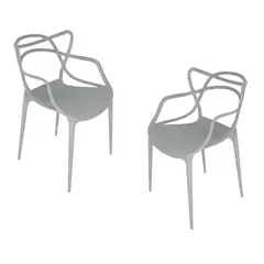 GENERICO - PACK DE 2 SILLA MASTER GRIS