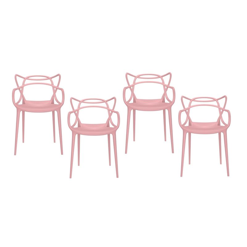 HABITA2 CHILE - PACK DE 4 SILLA MASTER POLIPROPILENO ROSADA