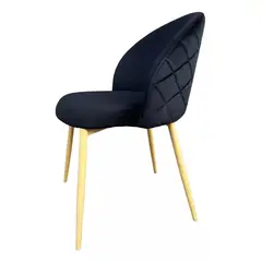 GENERICO - Silla estilo nórdico Felpa - Negro