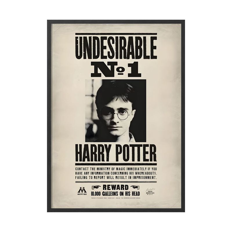 CREANGO - CUADRO POSTER HARRY POTTER INDESEABLE NUMERO 1 33X43