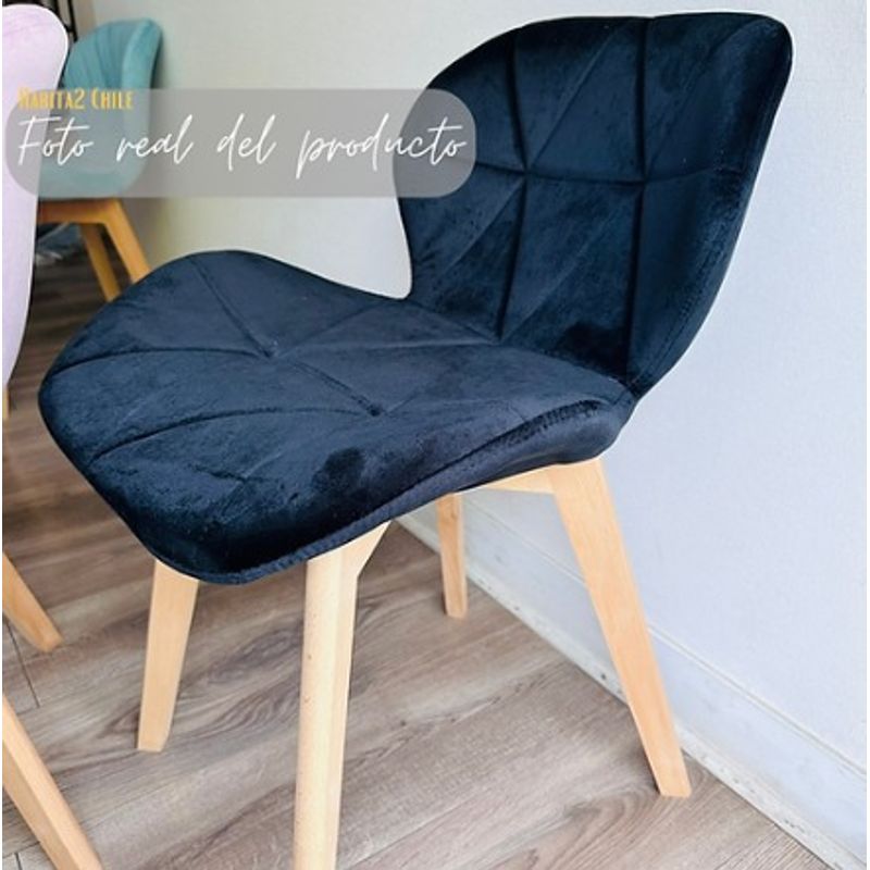 GENERICO - Silla Velvet  - Negro