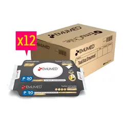 EMUMED - Caja Toallas Húmedas Adulto - 12 Paquetes - 600 Uds.