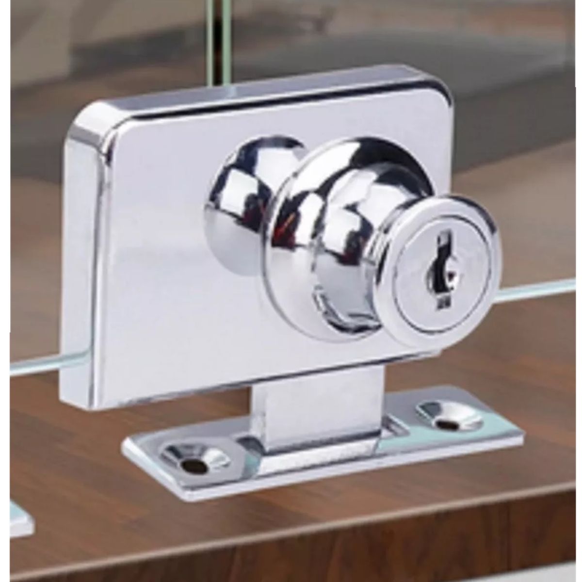 GENERICO - Cerradura Puerta Vidrio Mueble Doble De 3 A 8mm