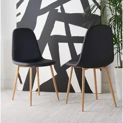 GENERICO - Pack de 4 Silla de Comedor Trendy Top Negro