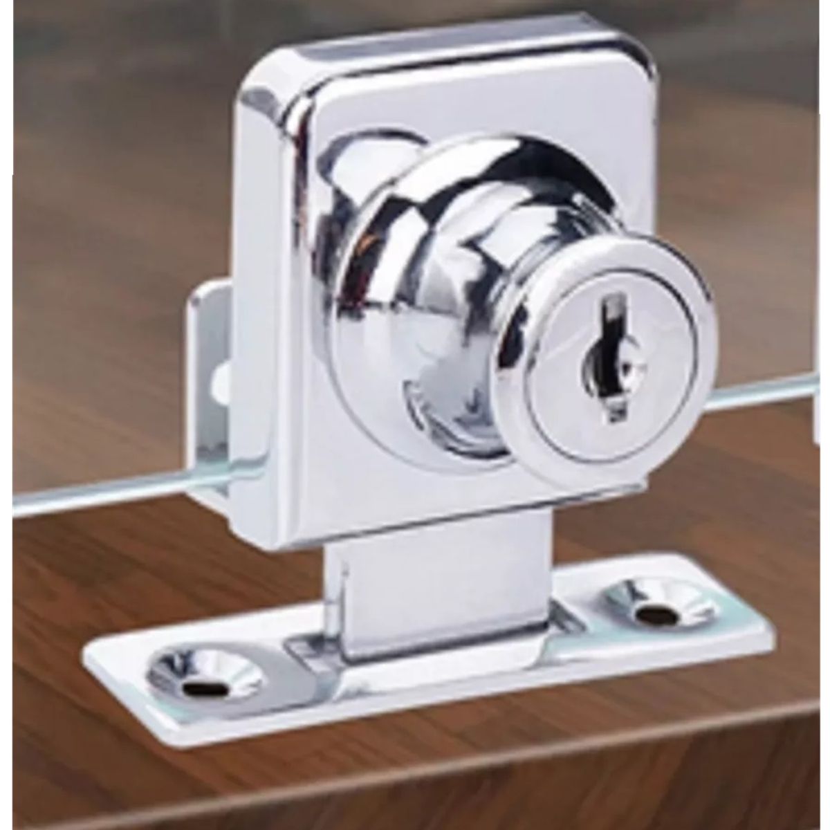 GENERICO - Cerradura Puerta Vidrio Mueble Simple De 3 A 8mm