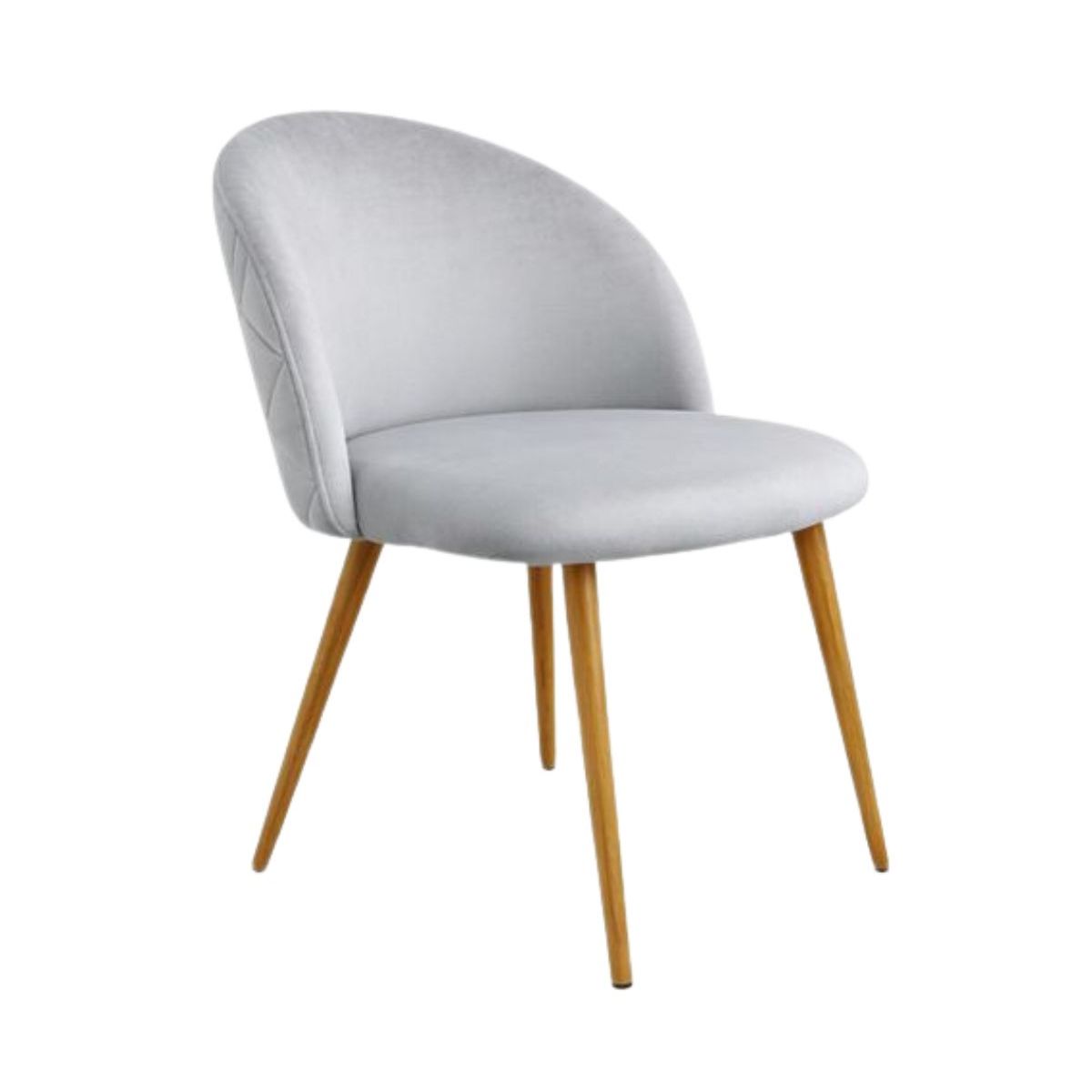 HABITA2 CHILE - Silla Nordic Felpa patas simil madera