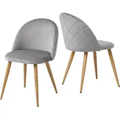 GENERICO - Pack de 2 Sillas estilo nórdico - Gris