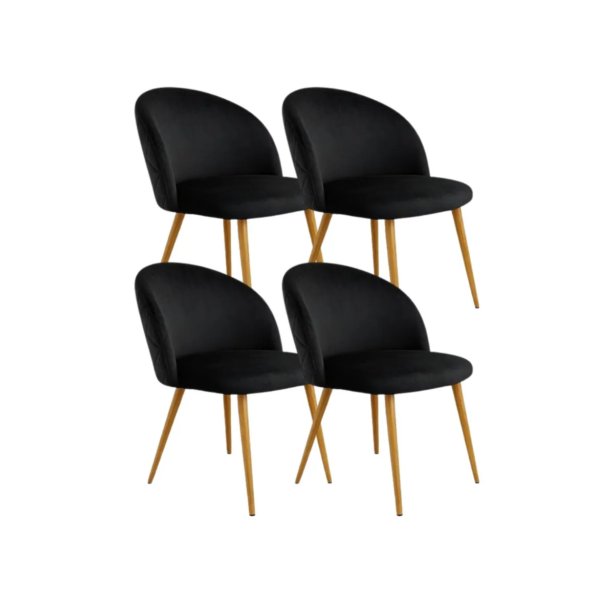 HABITA2 CHILE - Pack 4 Silla de comedor Nordic Felpa