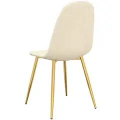 GENERICO - Pack de 2 Silla de Comedor Trendy Terciopelo Beige