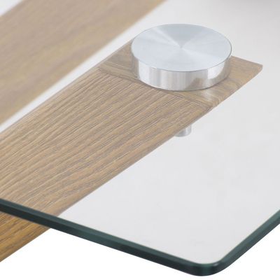 Imagen 2 del producto Mesa de vidrio X 140cm con patas Simil de Madera