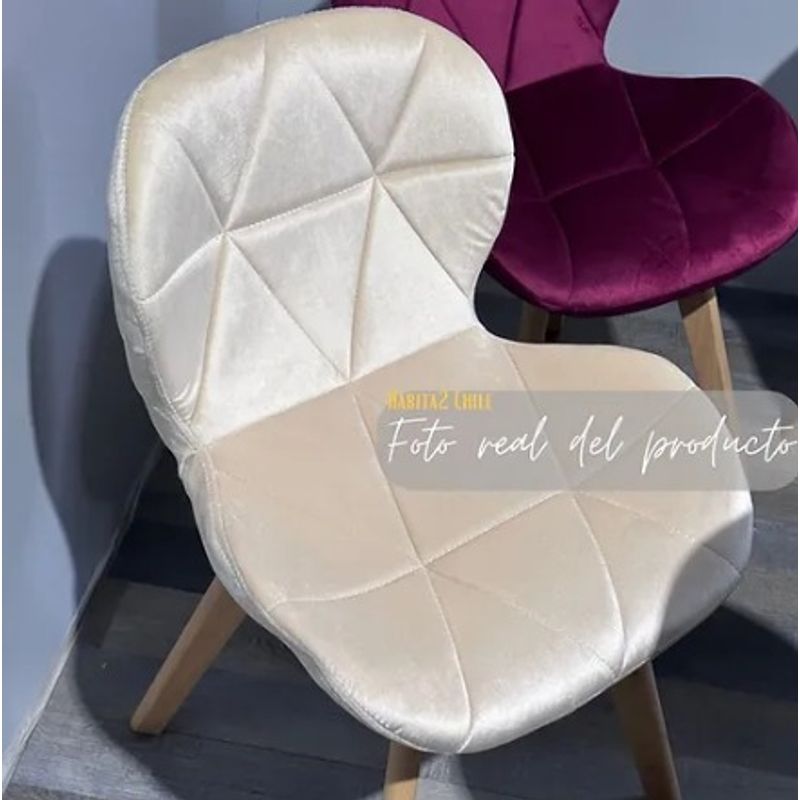 GENERICO - Pack de 4 Silla Velvet  - Beige