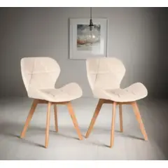 HABITA2 CHILE - Pack de 2 Silla Velvet - Beige