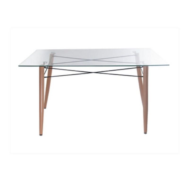 HABITA2 CHILE - Mesa de comedor Rectangular Charles 140cm -Vidrio