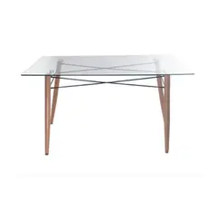 HABITA2 CHILE - Mesa de comedor Rectangular Charles 140cm -Vidrio