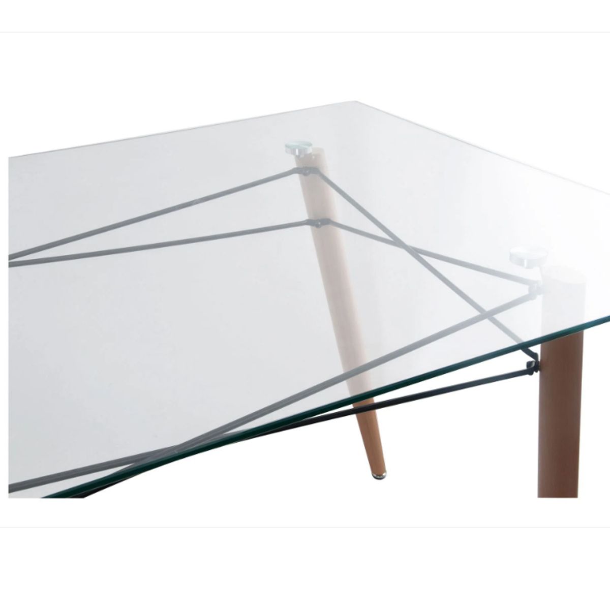 HABITA2 CHILE - Mesa de comedor Rectangular Charles 140cm -Vidrio