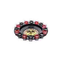 IMPORTCLICK - Juego Mesa Ruleta Giratoria Para Tragos Shots 16 Piezas Adultos