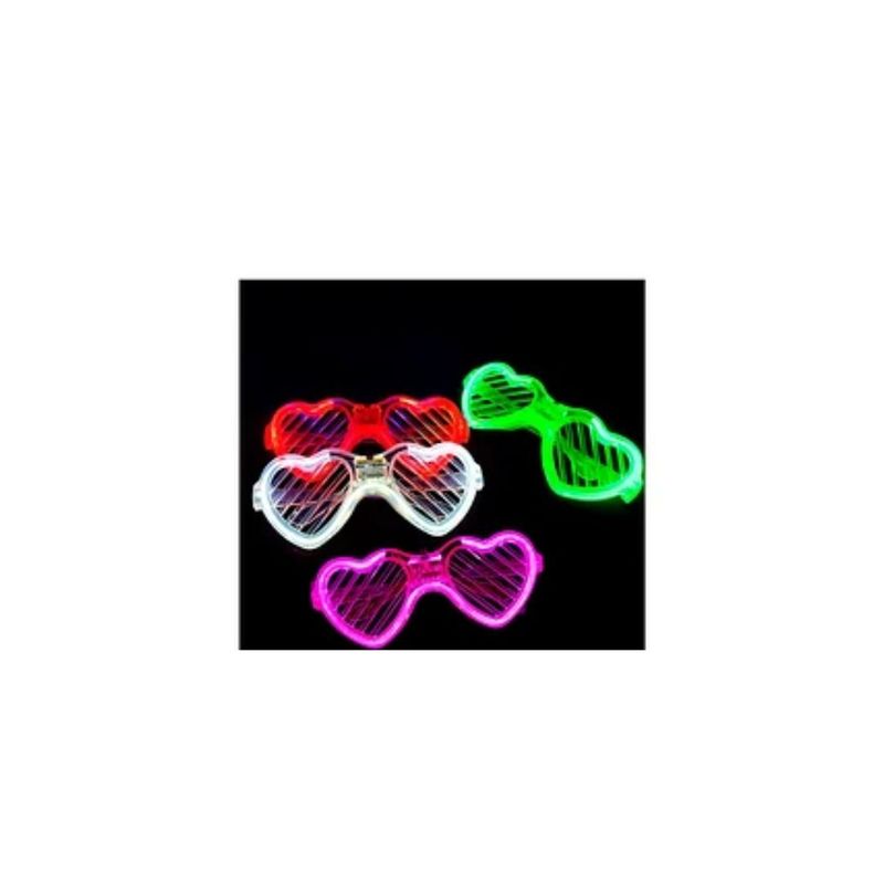 GENERICO - Lentes De Corazon Con Luz Led Color Aleatorio 65mmx15cm