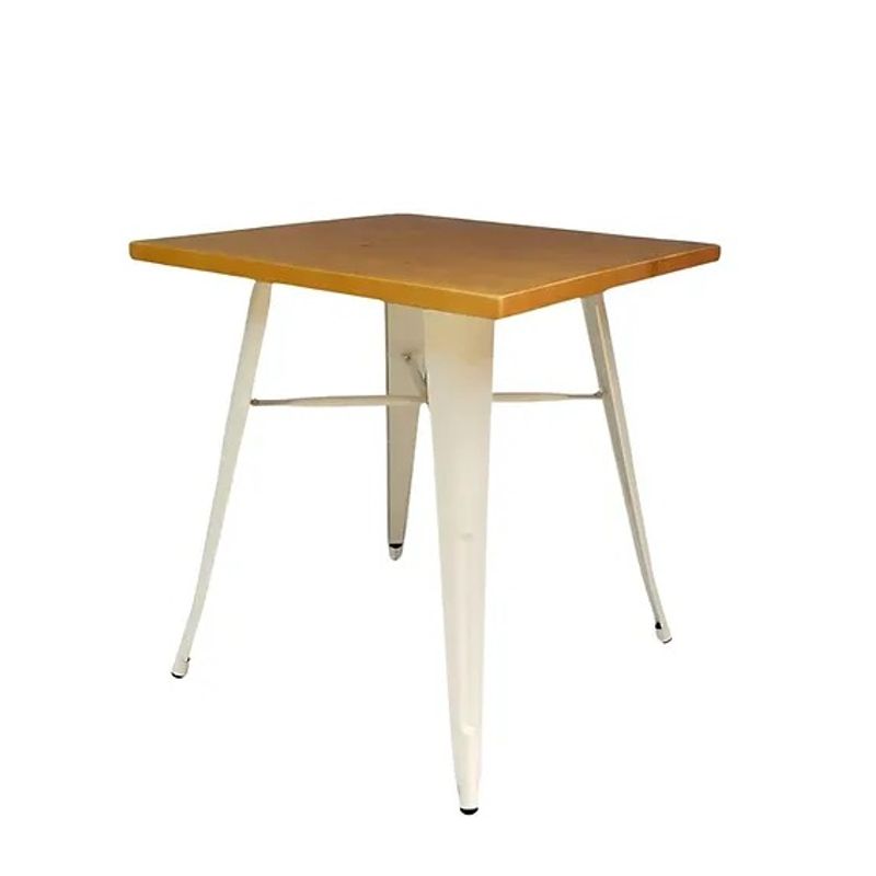 GENERICO - Mesa Tolix Cuadrada Blanca 70x70 cm
