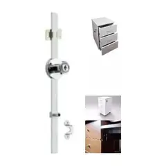 GENERICO - Cerradura Chapa Para Kardex Cajonera Lateral 3cajones 50cm