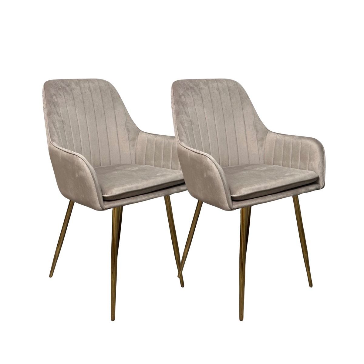 HABITA2 CHILE - PACK 2 SITIAL POLTRONA LINEAL GOLD BEIGE