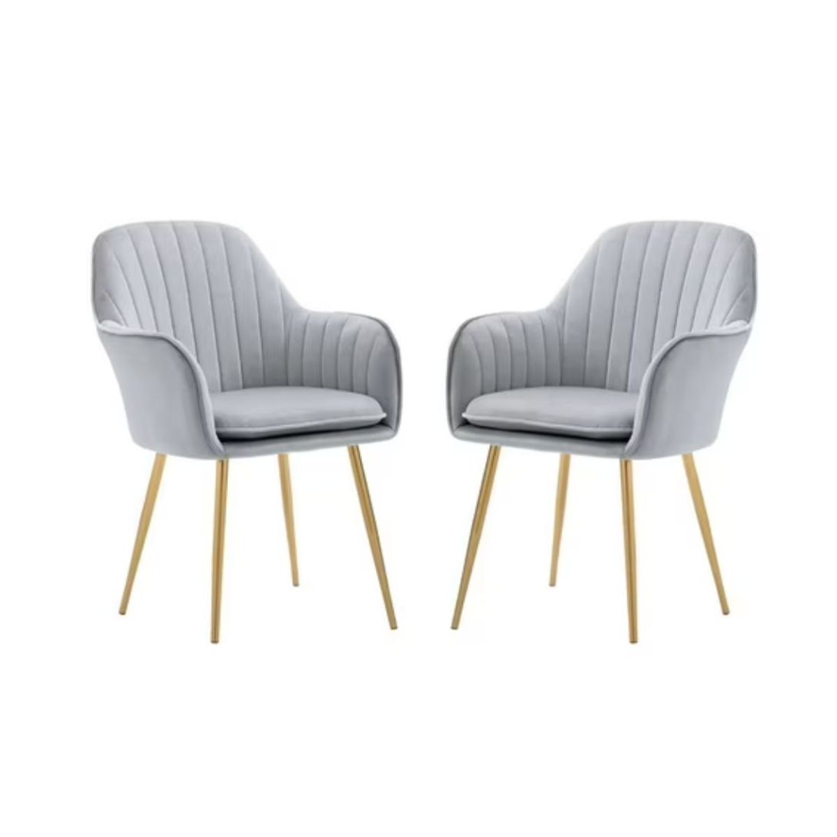 GENERICO - PACK 2 SITIAL POLTRONA GRIS LINEAL GOLD