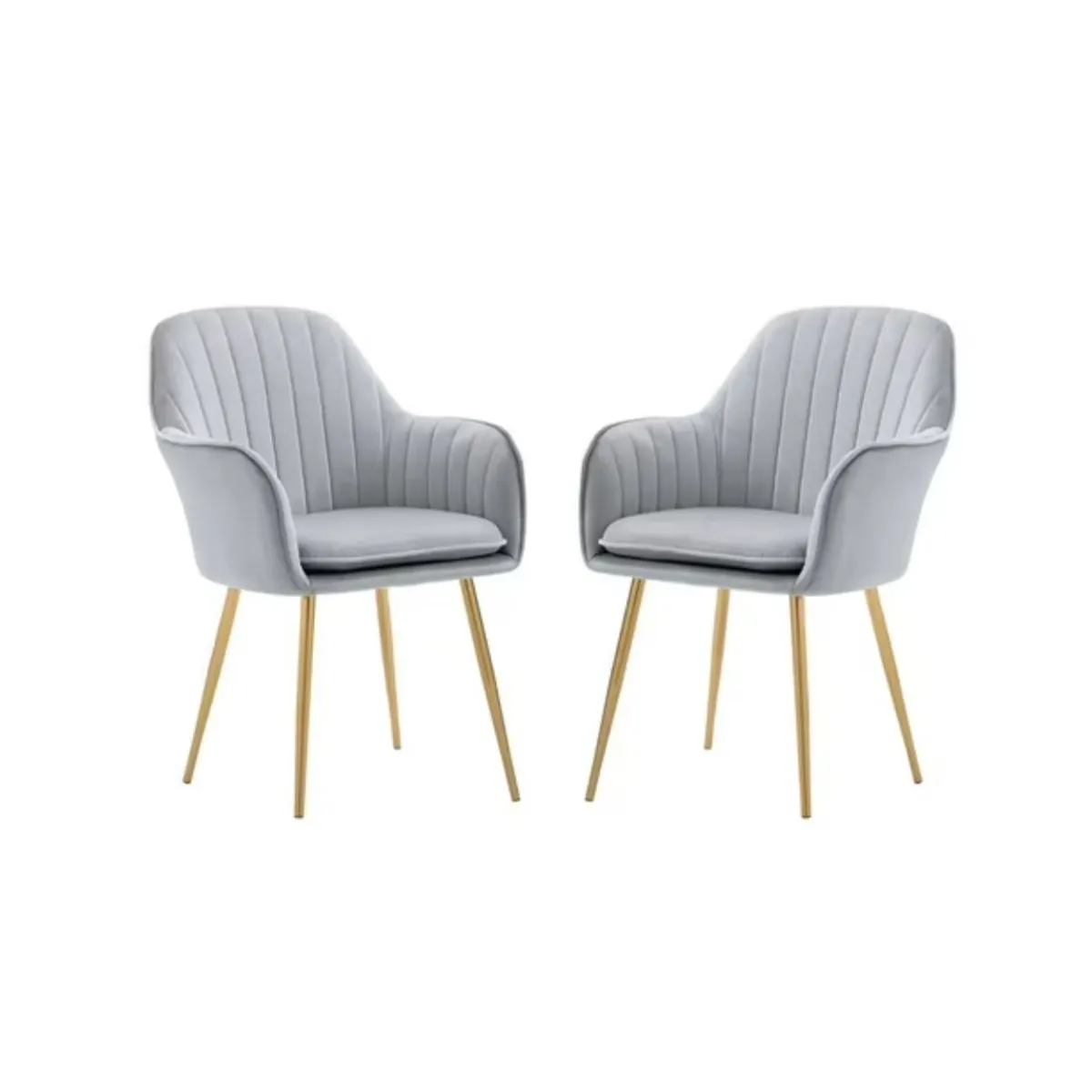 GENERICO - PACK 2 SITIAL POLTRONA GRIS LINEAL GOLD