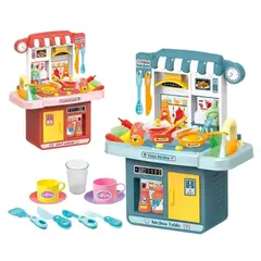 GENERICO - COCINA DE JUGUETE 33 ACCESORIOS LUCES AZUL