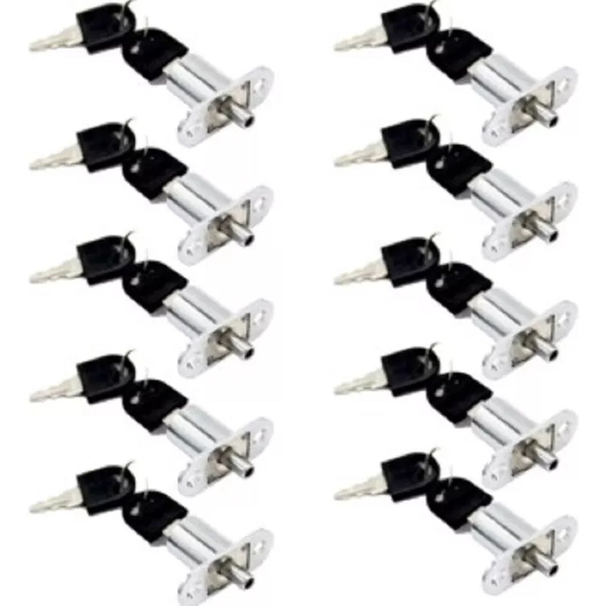 GENERICO - Cerradura  Chapa Cajón Tipo Boton Para Muebles 10 un