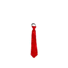 GENERICO - Corbata De Lentejuelas Roja 8x40cm