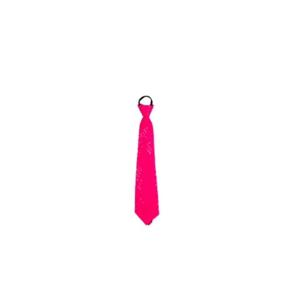 GENERICO - Corbata De Lentejuelas Rosada 8x40cm