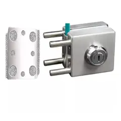 GENERICO - Cerradura Puerta Vidrio De 8 A 12mm Con Llave y Pestillo Muro