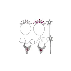 GENERICO - Accesorios Princesa Cintillo Corona Collar y Varita