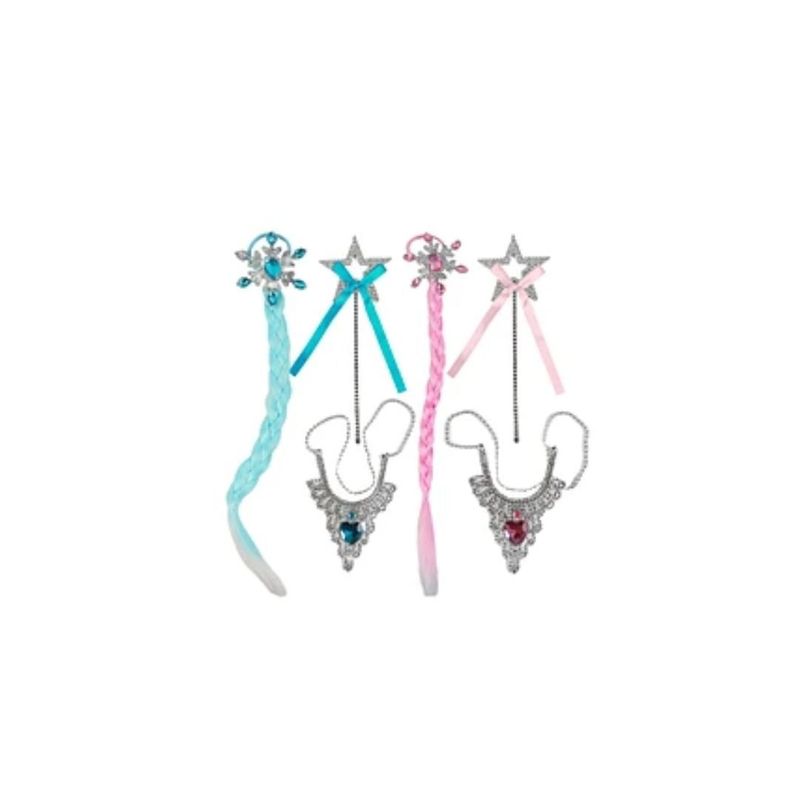 GENERICO - Accesorios Frozen 3pcs Trenza Collar y Varita