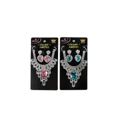 GENERICO - Collar Y Aretes Princesa Color aleatorio 95mmx35cm