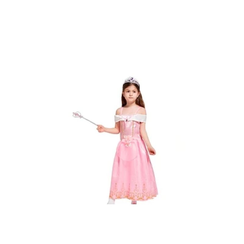 GENERICO - Vestido Princesa Rosa 1pcs 130cm