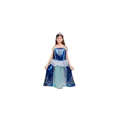 GENERICO - Vestido Princesa Azul 1pcs 130cm
