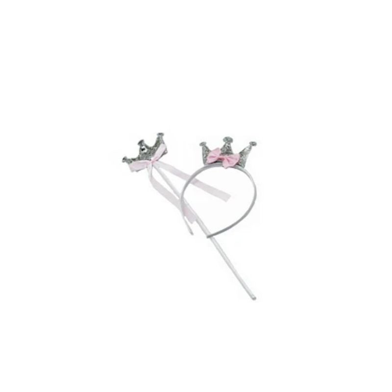GENERICO - Set De Corona Con Varita Con Lentejuelas 2pcs 33cm