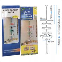 Esquinero Organizador Repisa De Baño Altura Regulable