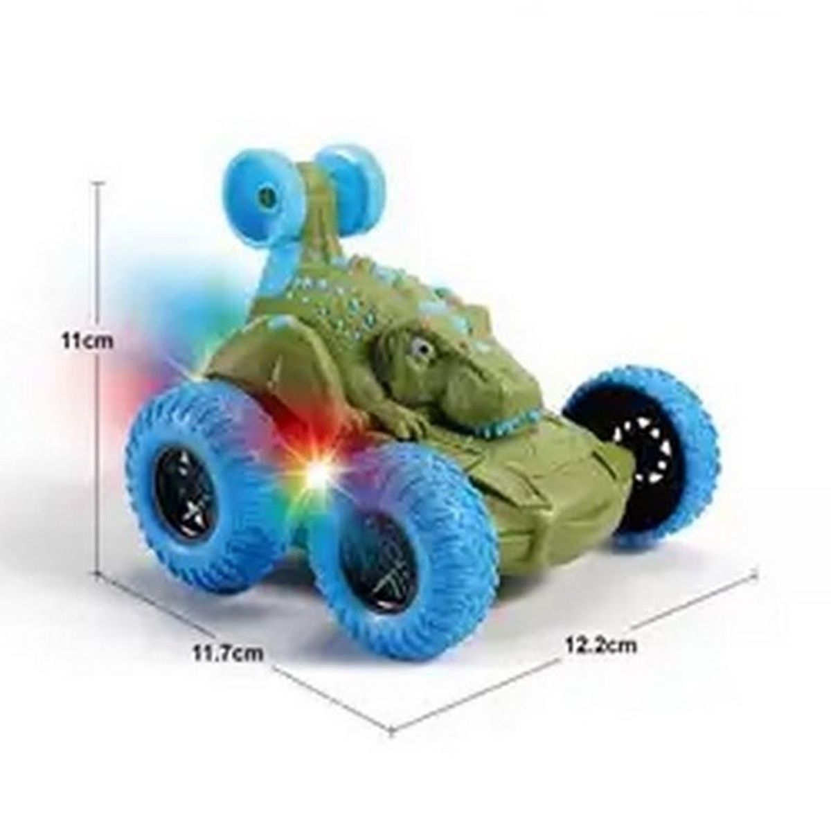 GENERICO - Auto Dino 360° Stunt Car-vehículo Dinosaurio a Pila Azul
