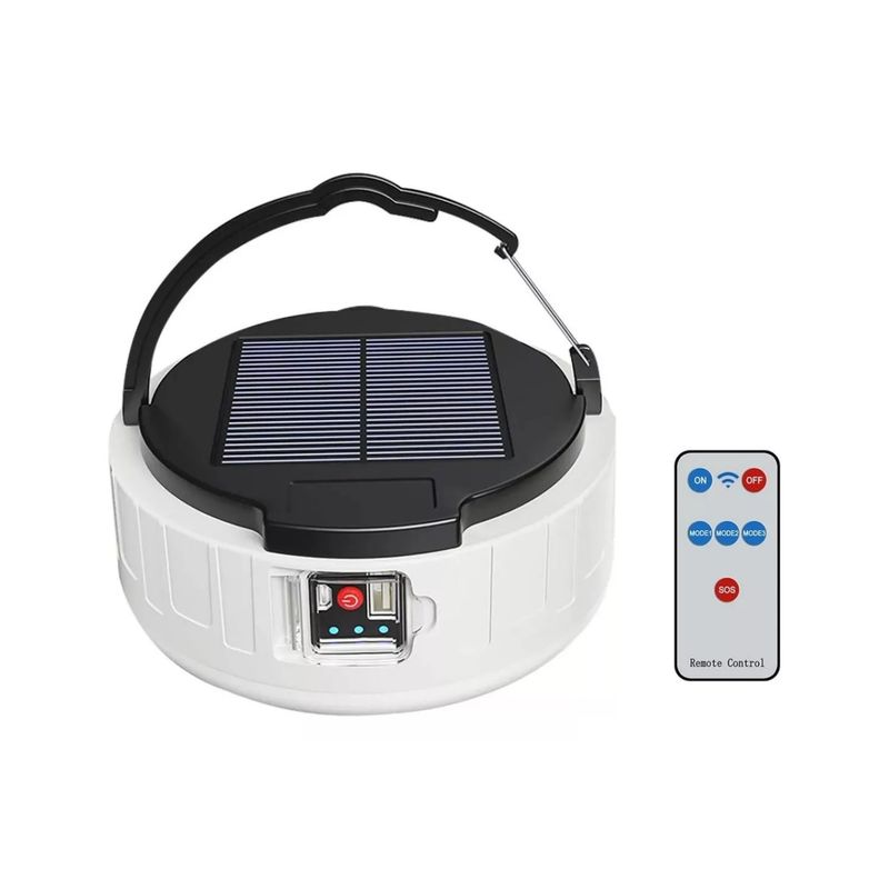 IMPORTCLICK - Lámpara Solar Emergencia Recargable Cargador USB Control Remoto