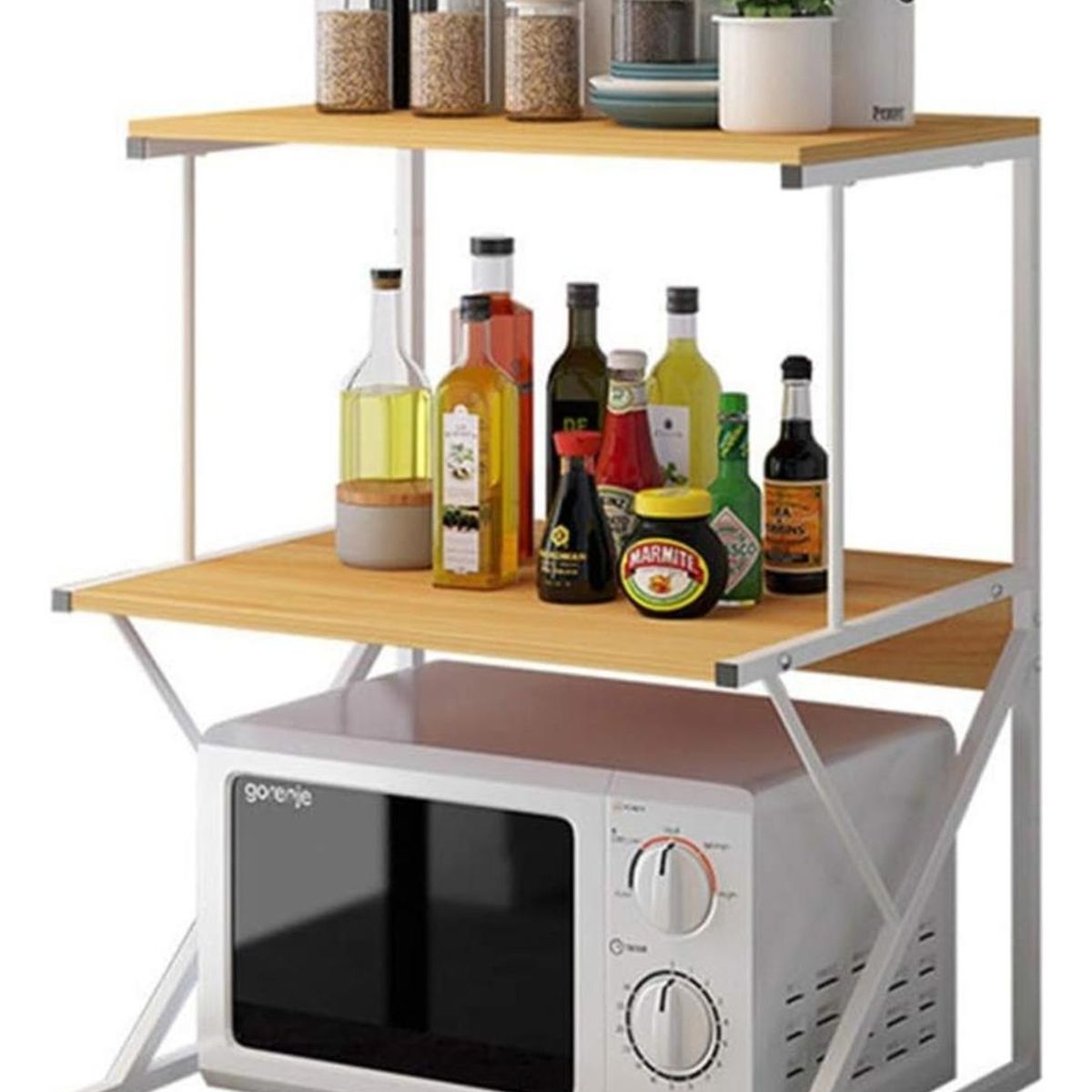 IMPORTCLICK - Estante Rack Cocina Microondas Organizador Blanco 64x54x37 CM IMPORTCLICK