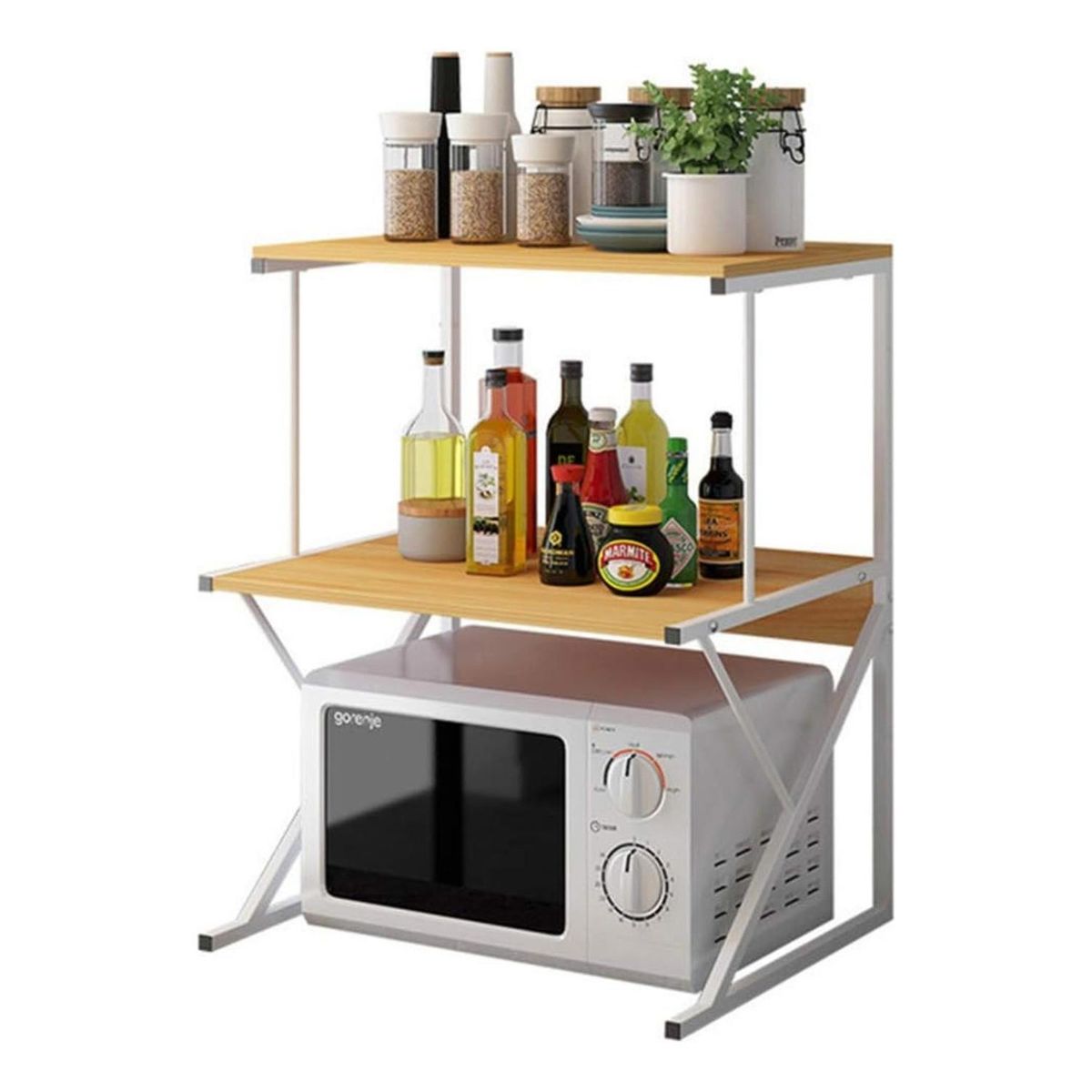 IMPORTCLICK - Estante Rack Cocina Microondas Organizador Blanco 64x54x37 CM IMPORTCLICK