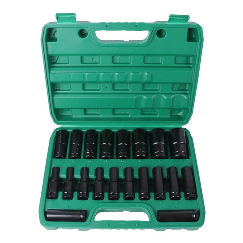 GENERICO - kit Dados Impacto 1/2 - 20 Piezas Para Mecánica 8mm hasta 32mm