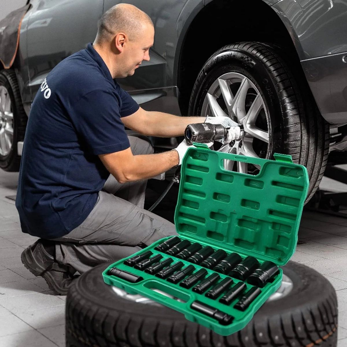 GENERICO - kit Dados Impacto 1/2 - 20 Piezas Para Mecánica 8mm hasta 32mm